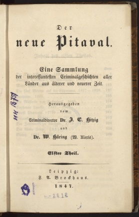 Hitzig, Julius Eduard (1780-1849). Der neue Pitaval. Т. 11