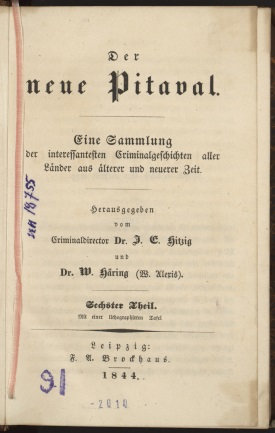 Hitzig, Julius Eduard (1780-1849). Der neue Pitaval. Т. 6