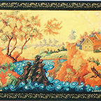 Холуй В. Д. Пузанов-Молев. "Пейзаж". Шкатулка.1944